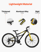 29” TrailMax - Mountain Bike | Full Suspension | 24-Speed | Black