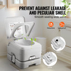 Portable Toilet For Camping with Push-Button Pressurized Flush