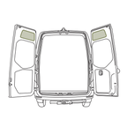 Mercedes Sprinter Upper Rear Door Storage Panels (Pair)