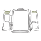 Ford Transit Upper Rear Door Storage Panels (Pair)