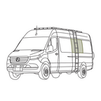 Mercedes Sprinter Stealth Passenger Van Middle Window Covers