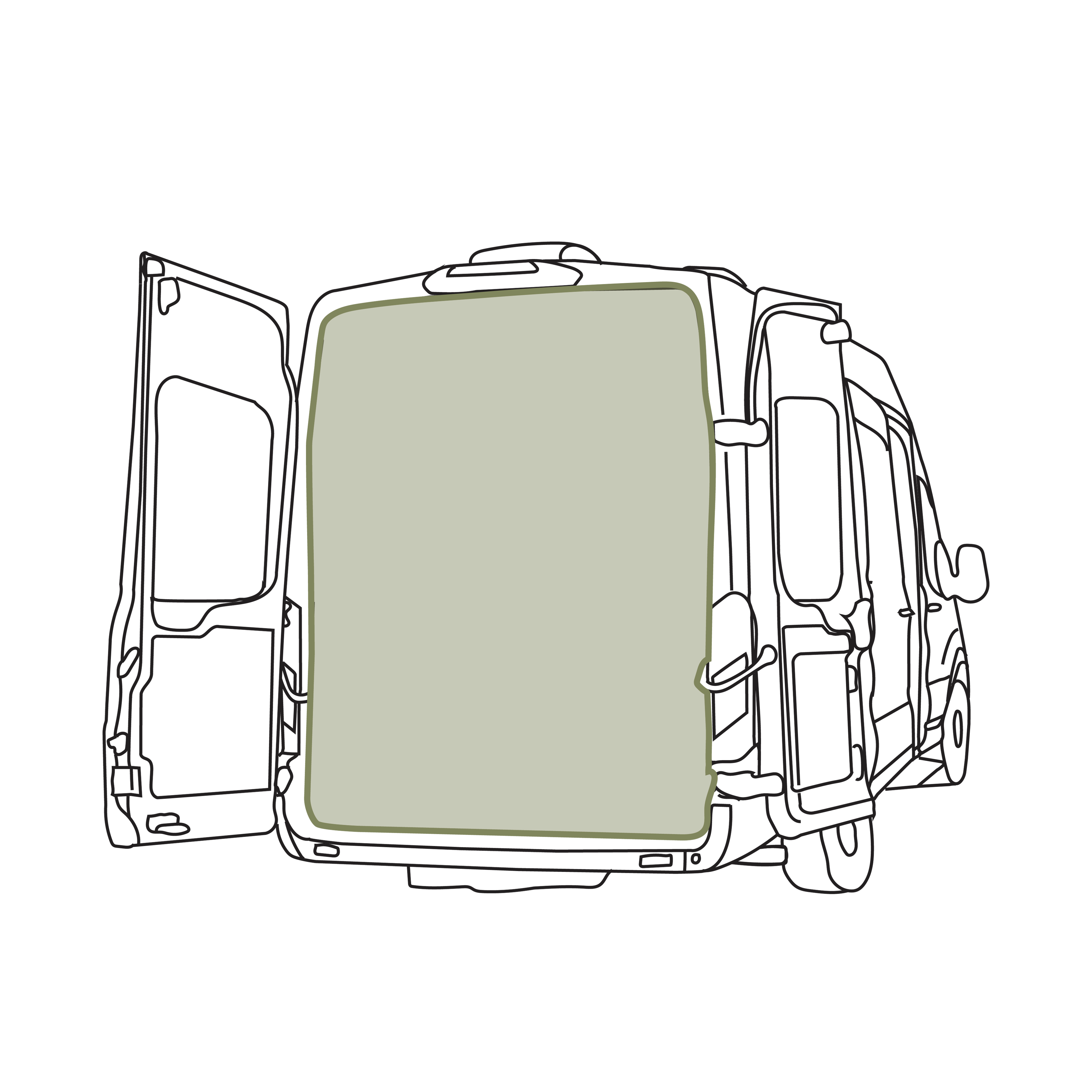 Ford Transit Bug Screen - Rear Door