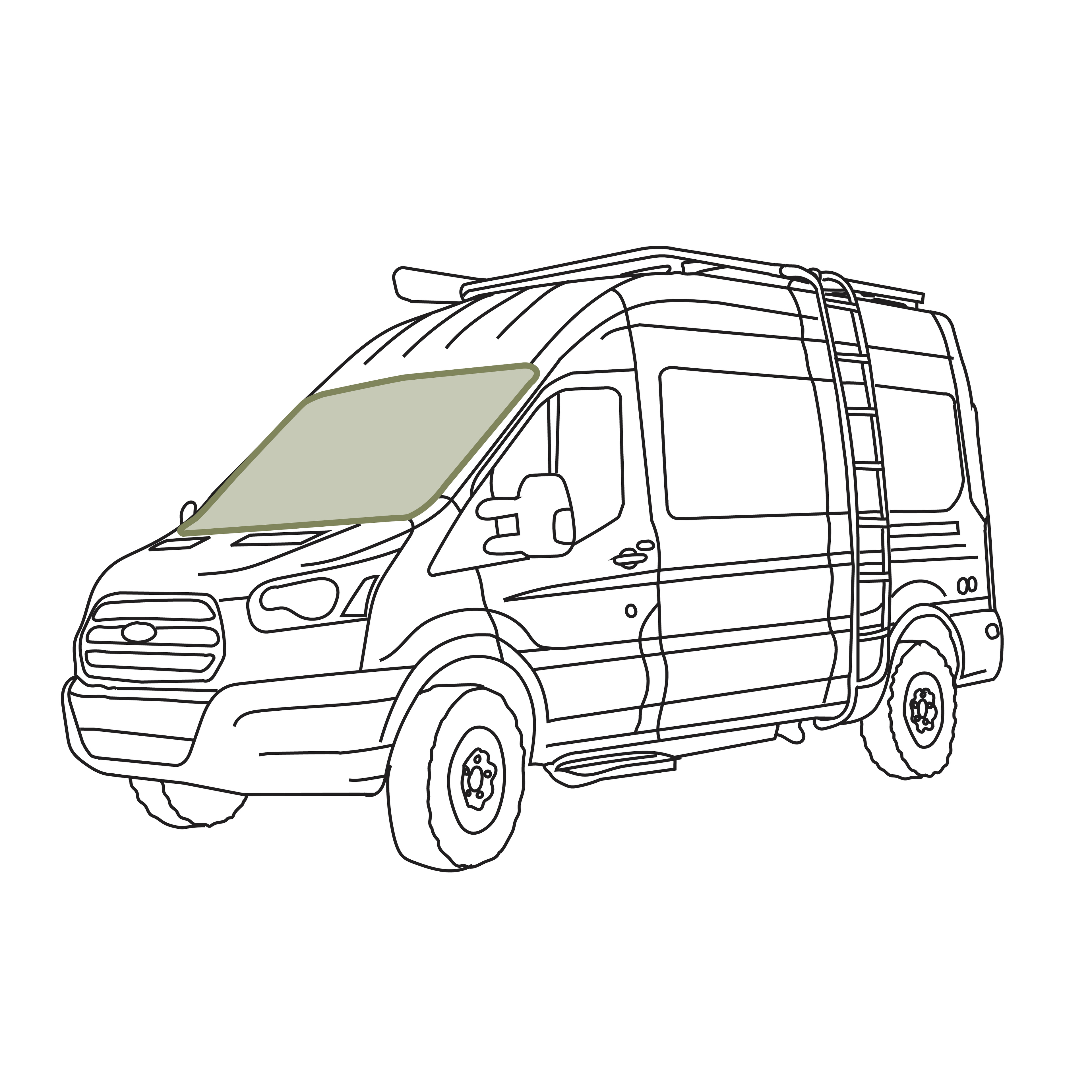Ford Transit Stealth Front Windshield Cover