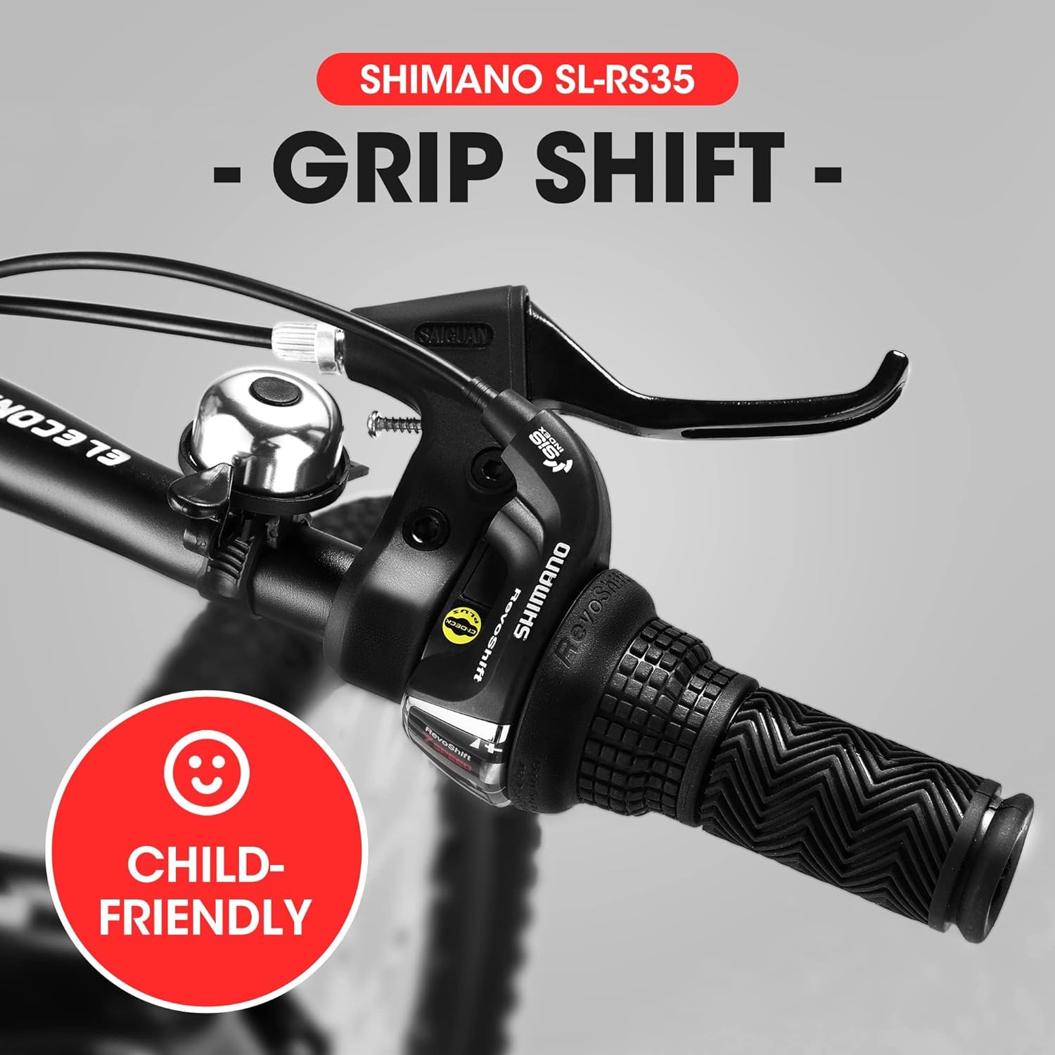 20” Kids Mountain Bike – TrailKid | Front Suspension | 7-Speed | White