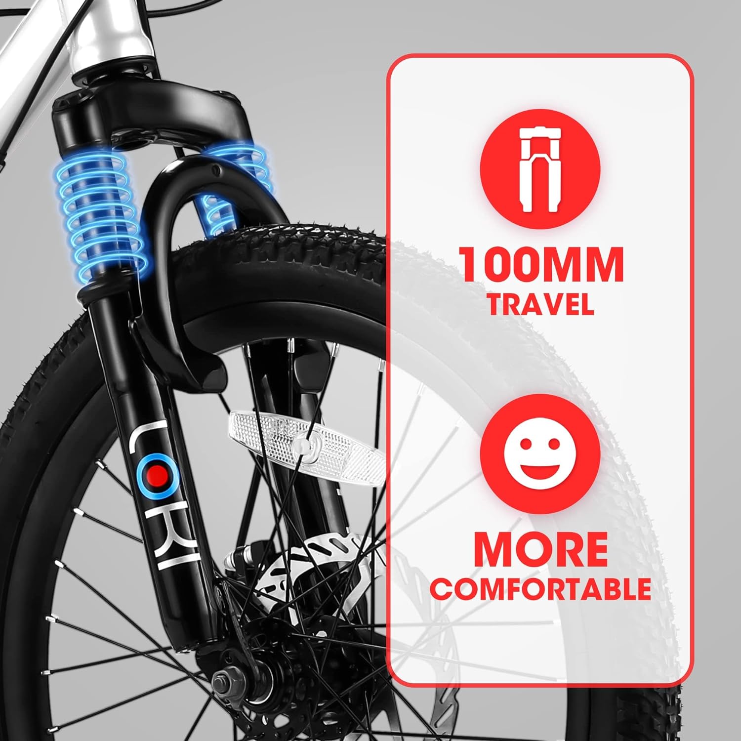 20” Kids Mountain Bike – TrailKid | Front Suspension | 7-Speed | White
