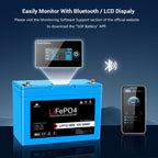 4 X 12V 100AH LiFePO4 Deep Cycle Lithium Battery / Bluetooth /Self-heating / IP65