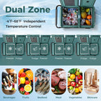 Dual Zone 12V Car Refrigerator for Vehicles Camping Travel Truck RV Boat Outdoor and Home Use