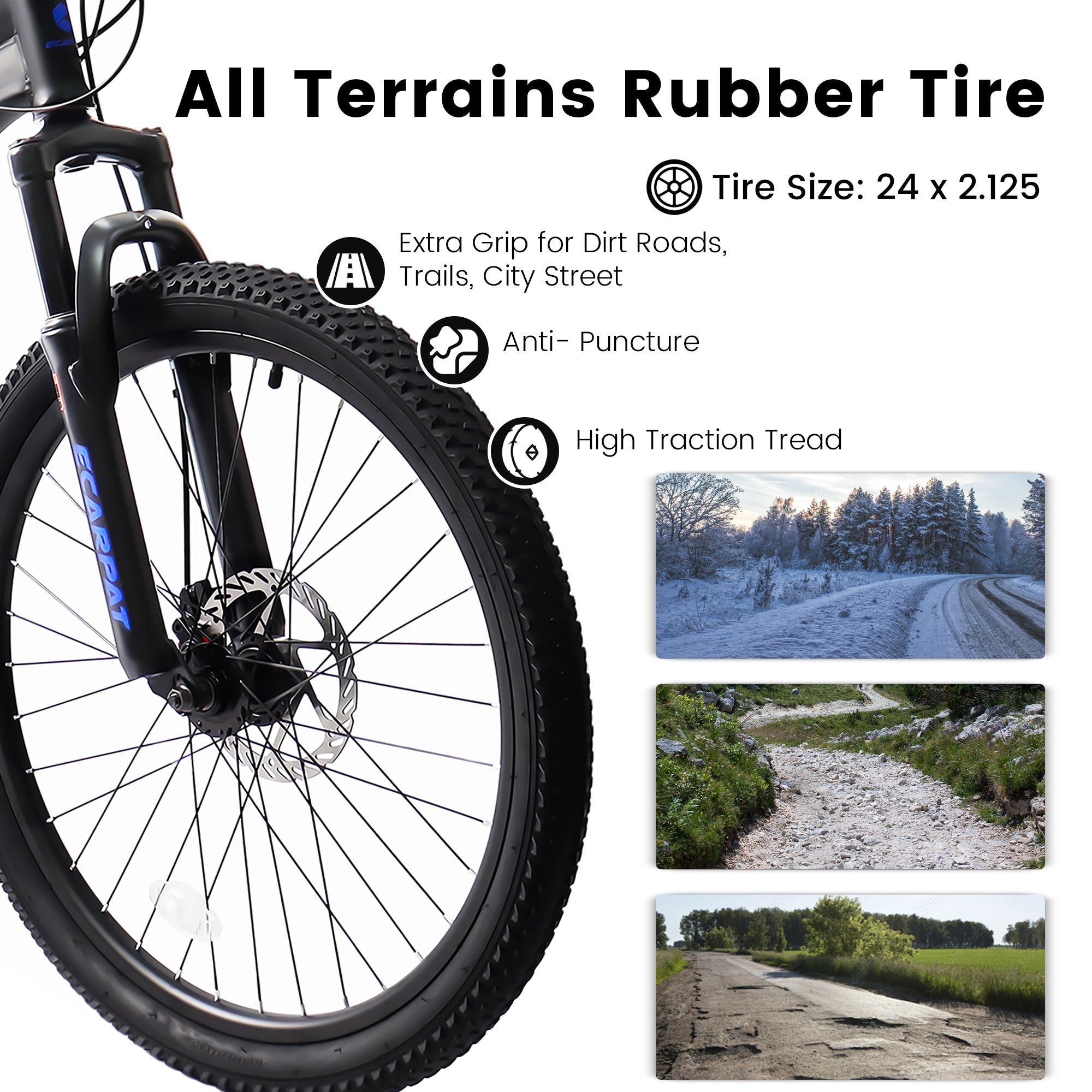 24" TrailX Adult Mountain Bike | 21-Speed Full Suspension (Black)