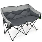 Folding Camping Chair with Bags and Padded Backrest