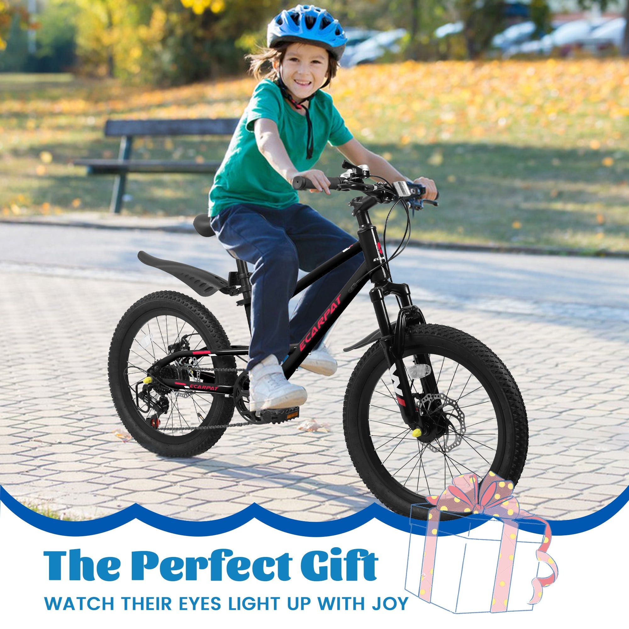 20” Kids Mountain Bike – TrailKid | Front Suspension | 7-Speed | Black