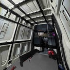 2007–Present Mercedes Sprinter 144 High Roof Wall and Ceiling Brace Kit – Powder-Coated Steel