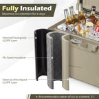 20 Quart Portable Hard Cooler with Built-in Ruler and Bottle
