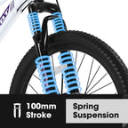 26" Women & Teen Mountain Bike - Shimano 21-Speed, Dual Disc Brakes & 100mm Front Suspension