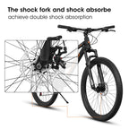 26" RidgeLine Adult Mountain Bike | 21-Speed Hardtail (Black-Orange)