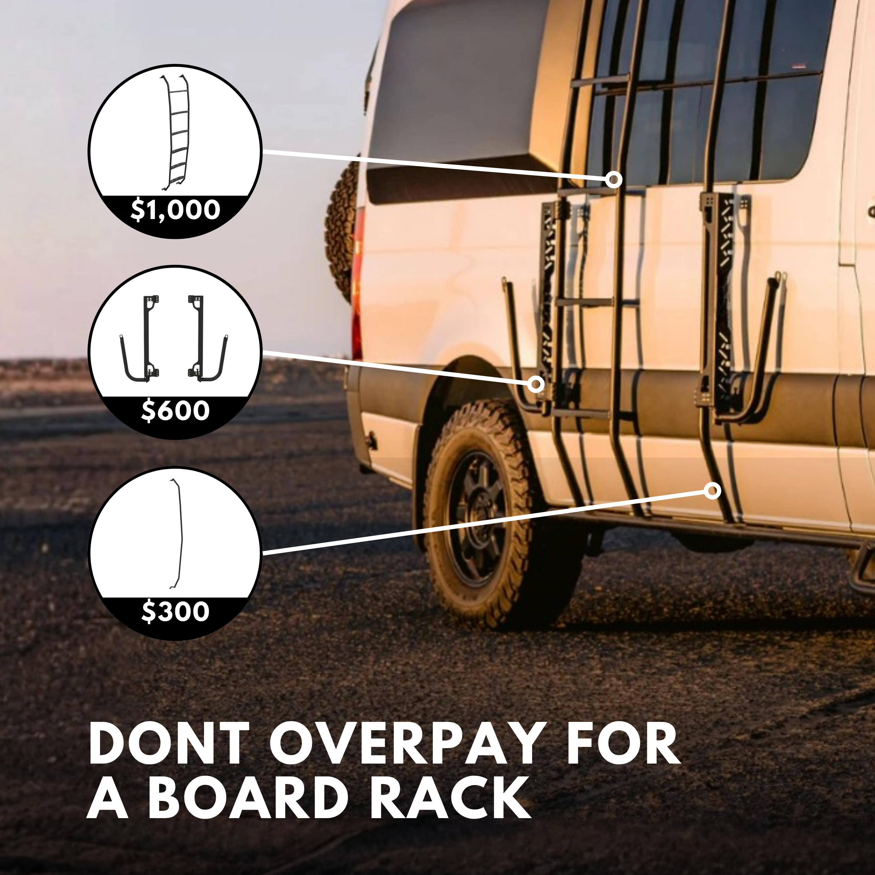 overpriced van surfboard rack