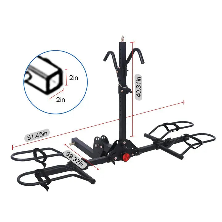 Hitch Bike Rack | Folding, Fat Tire, 2-Bike, 2''