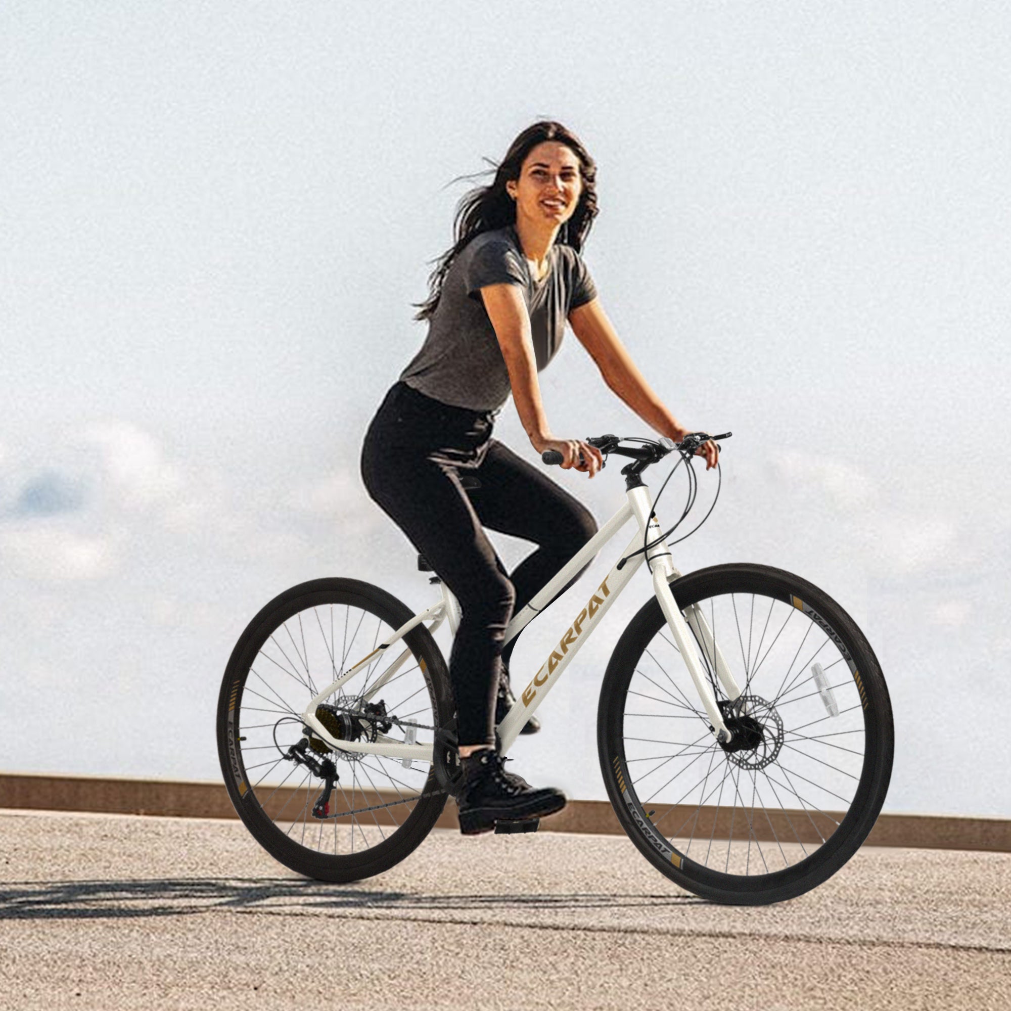700C Road Bike – UrbanRide | 21-Speed | Disc Brakes | Black Blue