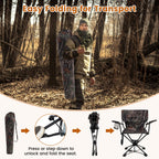 360° Swivel Hunting Chair Portable Foldable Hunting Chair Set of 2-Camo