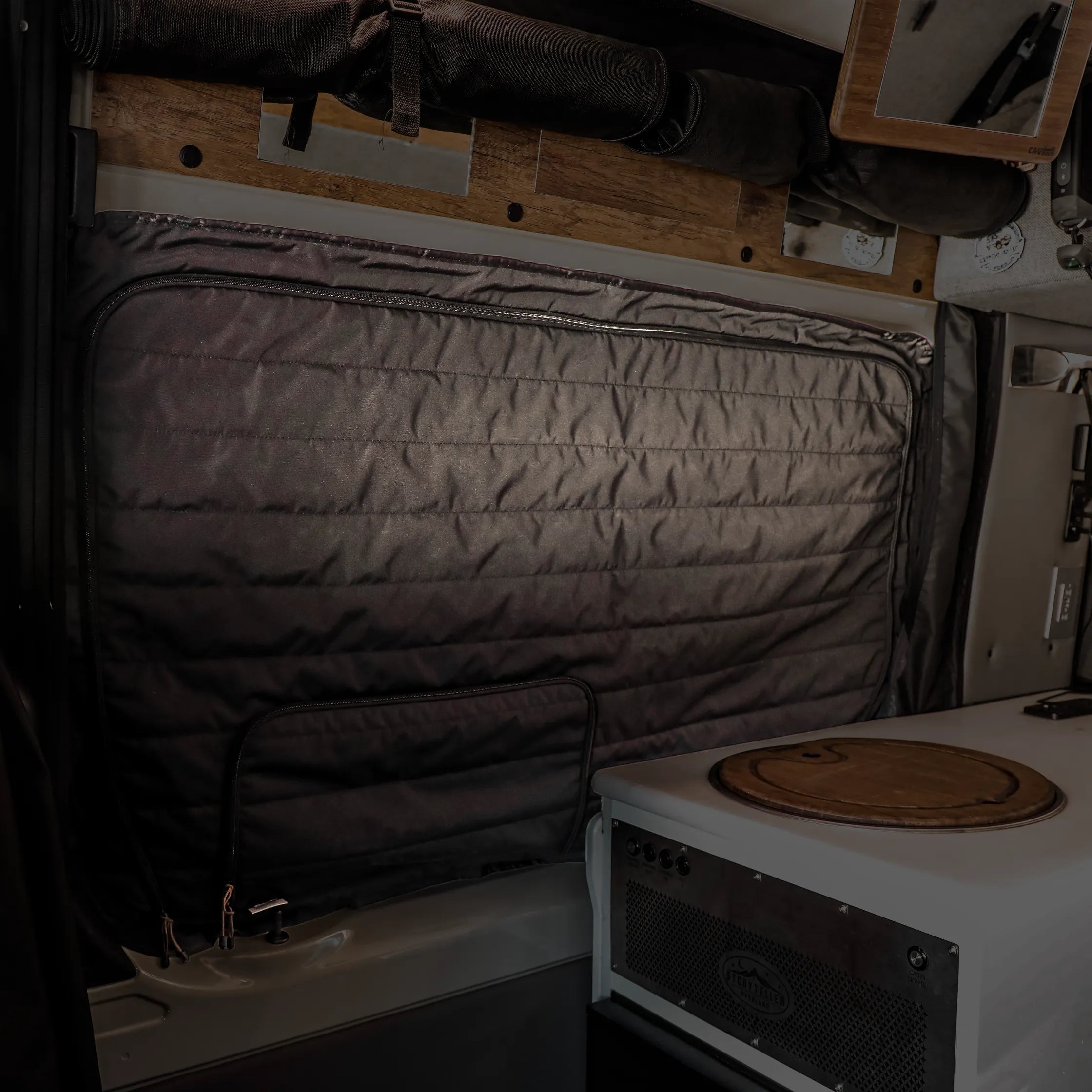 CLIMA-SHADE™ Insulated Sliding Door Window Cover for Storyteller Overland Mode