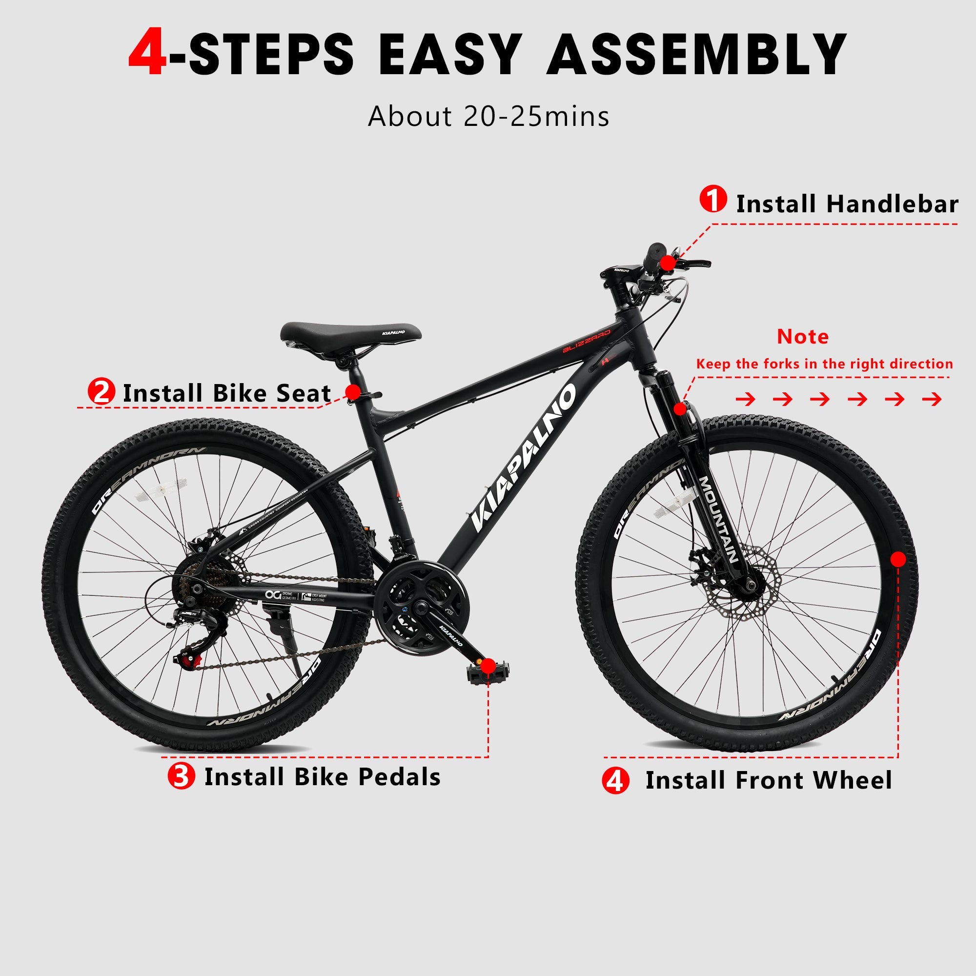 26" AllTrail Adult Mountain Bike | 21-Speed Hardtail (Black)