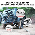 Hitch E-bike Rack with Ramp | Foldable Single E-Bike, 2"