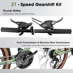 24" TrailLite Adult Mountain Bike | 21-Speed Hardtail (Green)