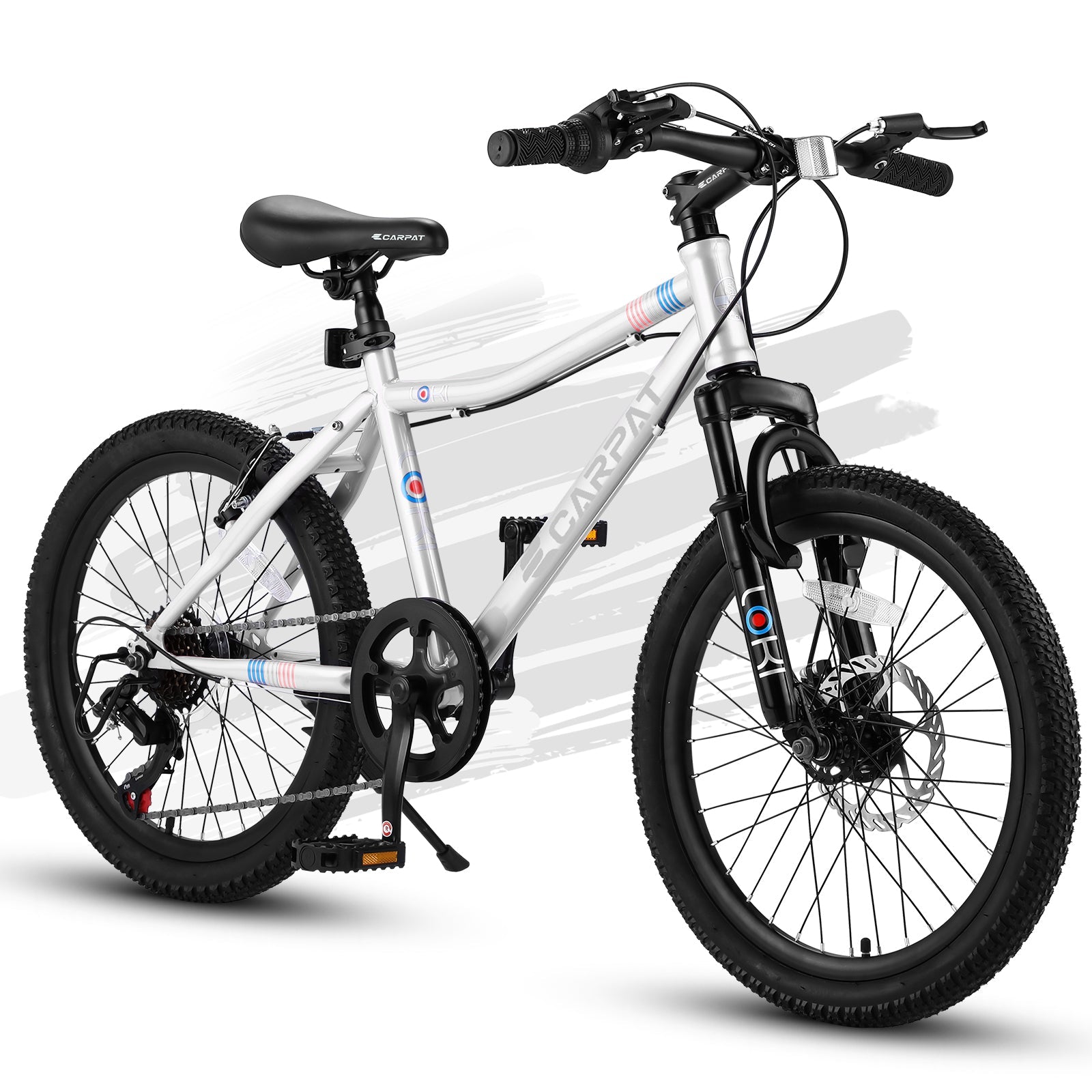 20” Kids Mountain Bike – TrailKid | Front Suspension | 7-Speed | White