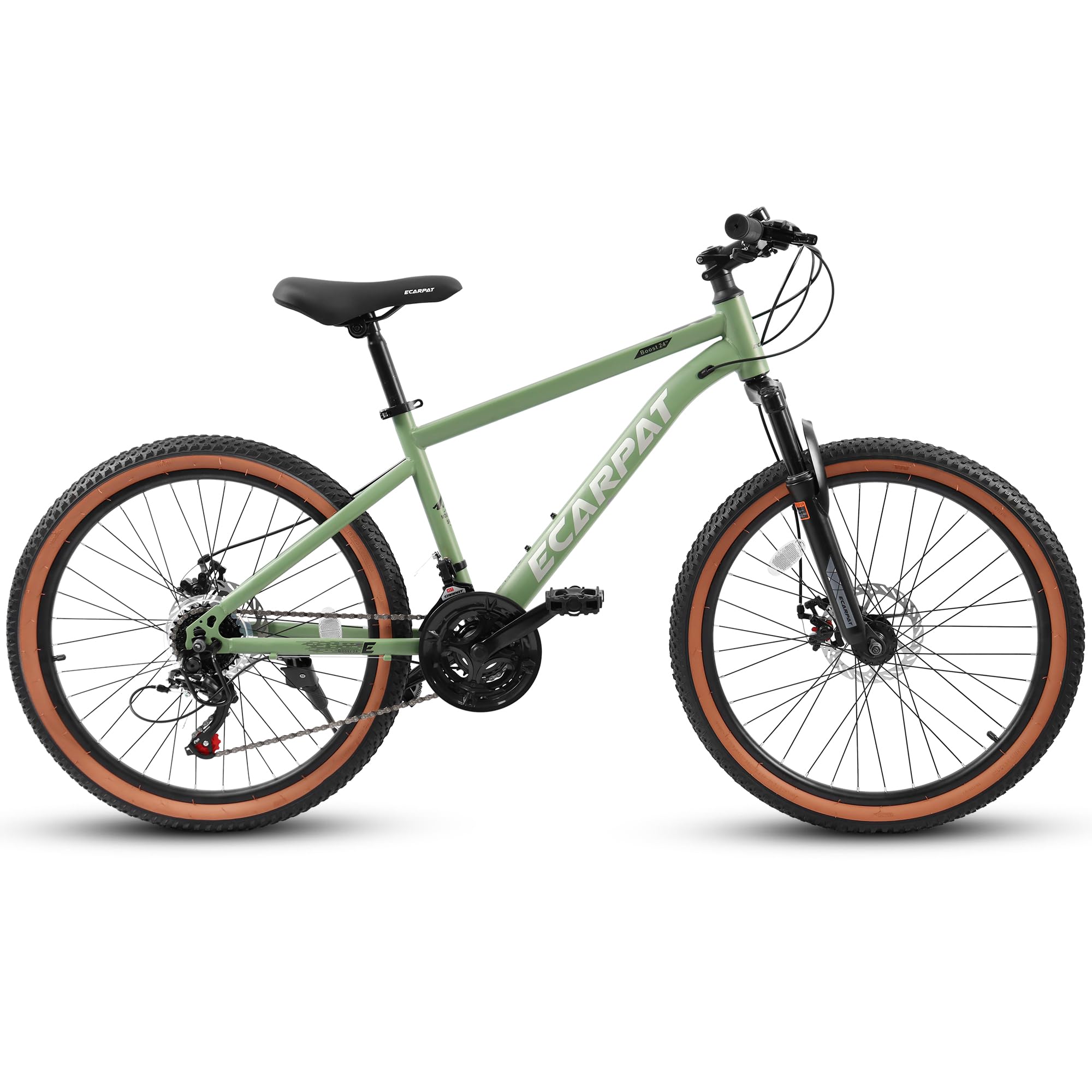 24" TrailLite Adult Mountain Bike | 21-Speed Hardtail (Green)