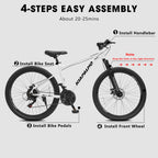 26" AllTrail Adult Mountain Bike | 21-Speed Hardtail (White)
