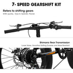20" Kids Fat Tire Mountain Bike - 7-Speed, Front Suspension & Dual Disc Brakes