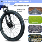 24" Youth Mountain Bike (Blue) - 7-Speed, Front Suspension & Hybrid Brakes