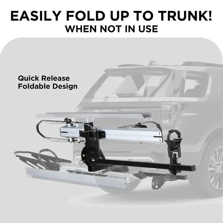 Hitch E-bike Rack with Ramp | Foldable Single E-Bike, 2"