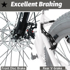24" Youth Mountain Bike (Blue) - 7-Speed, Front Suspension & Hybrid Brakes