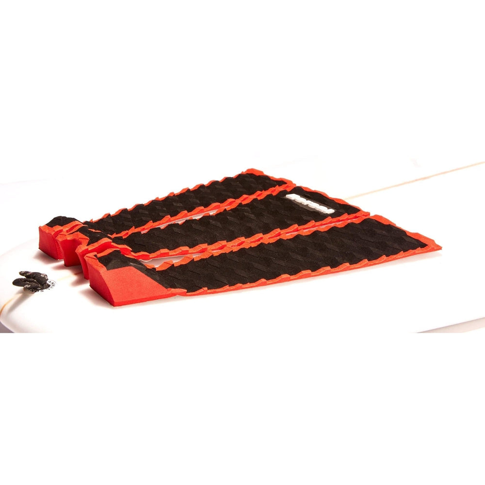 DORSAL Three 3 Piece EVA Surfboard Deck Traction Pads with Kicker Tail for Stomp Skimboards, Surf Boards, Fish Board, Funboard Black/Blue/Red