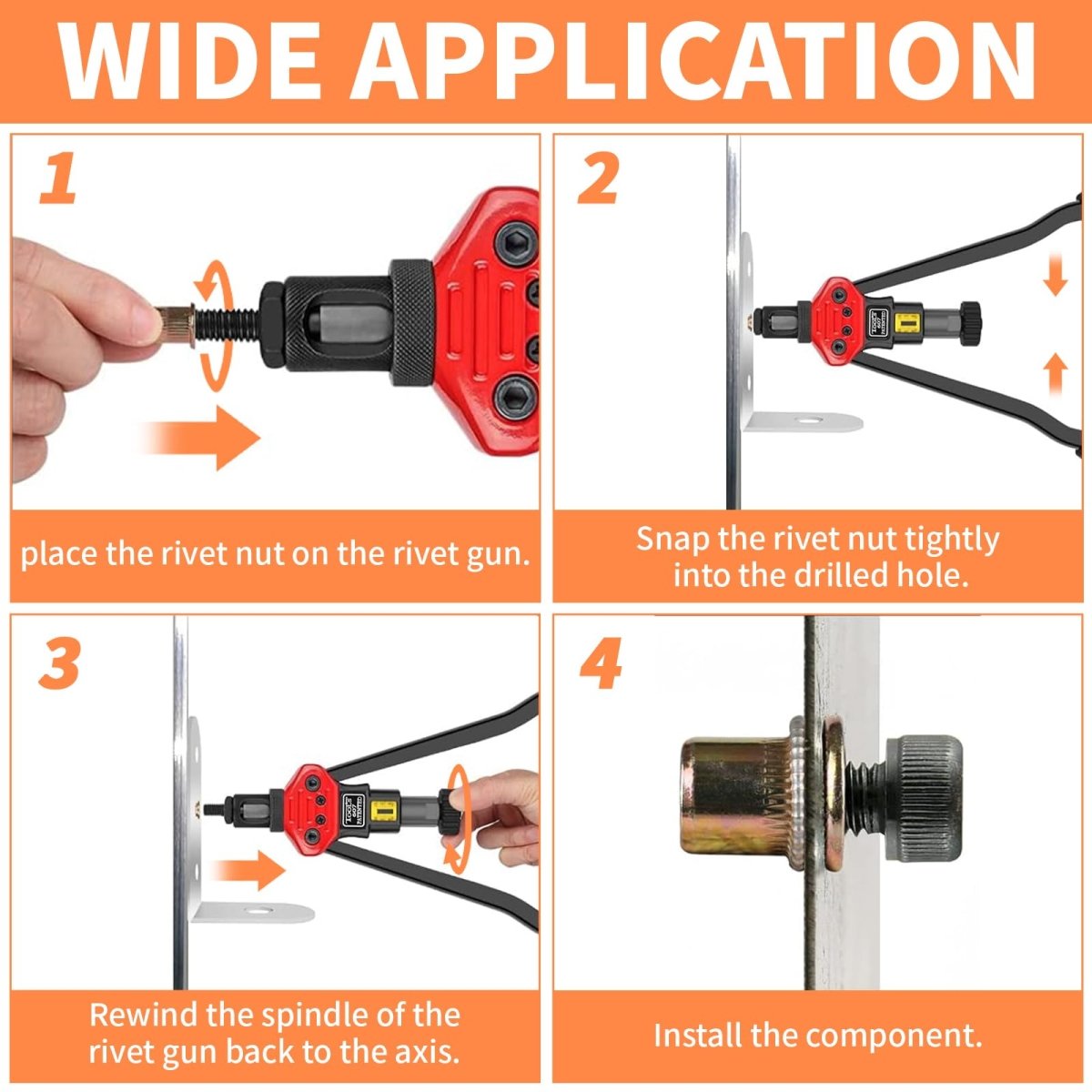 860Pcs Rivet Nut Tool Kit