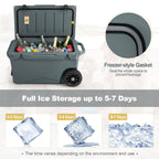 75 Quart Portable Cooler Rotomolded Ice Chest with Handles and Wheels