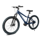 24" Youth Mountain Bike (Blue) - 7-Speed, Front Suspension & Hybrid Brakes