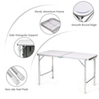 Height Adjustable Folding Camping Table-Gray