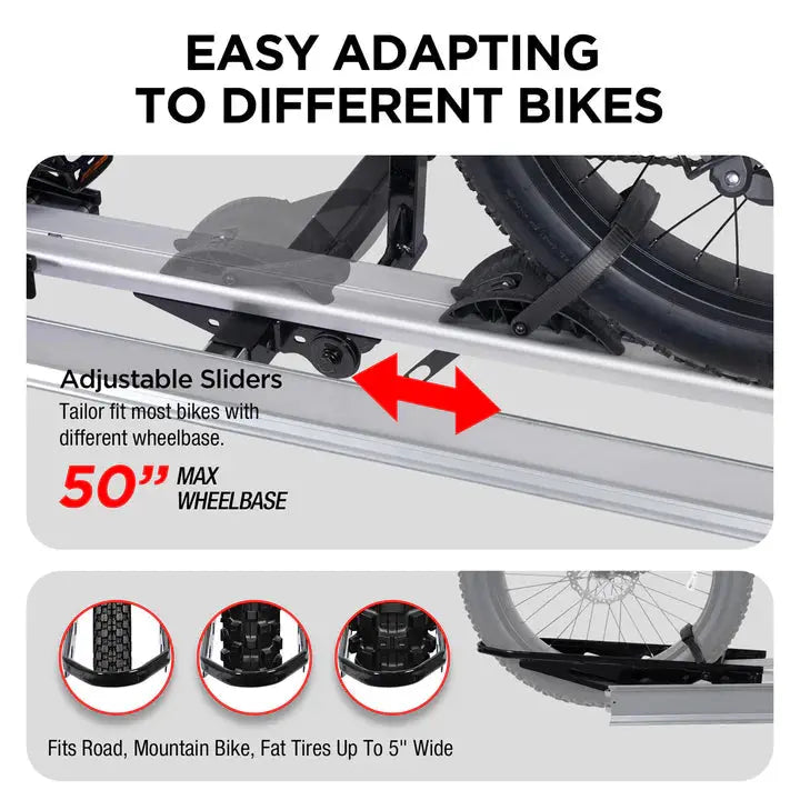 Hitch E-bike Rack with Ramp | Foldable Single E-Bike, 2"