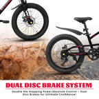 20” Kids Mountain Bike – TrailKid | Front Suspension | 7-Speed | Black