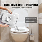Portable Toilet For Camping with Push-Button Pressurized Flush