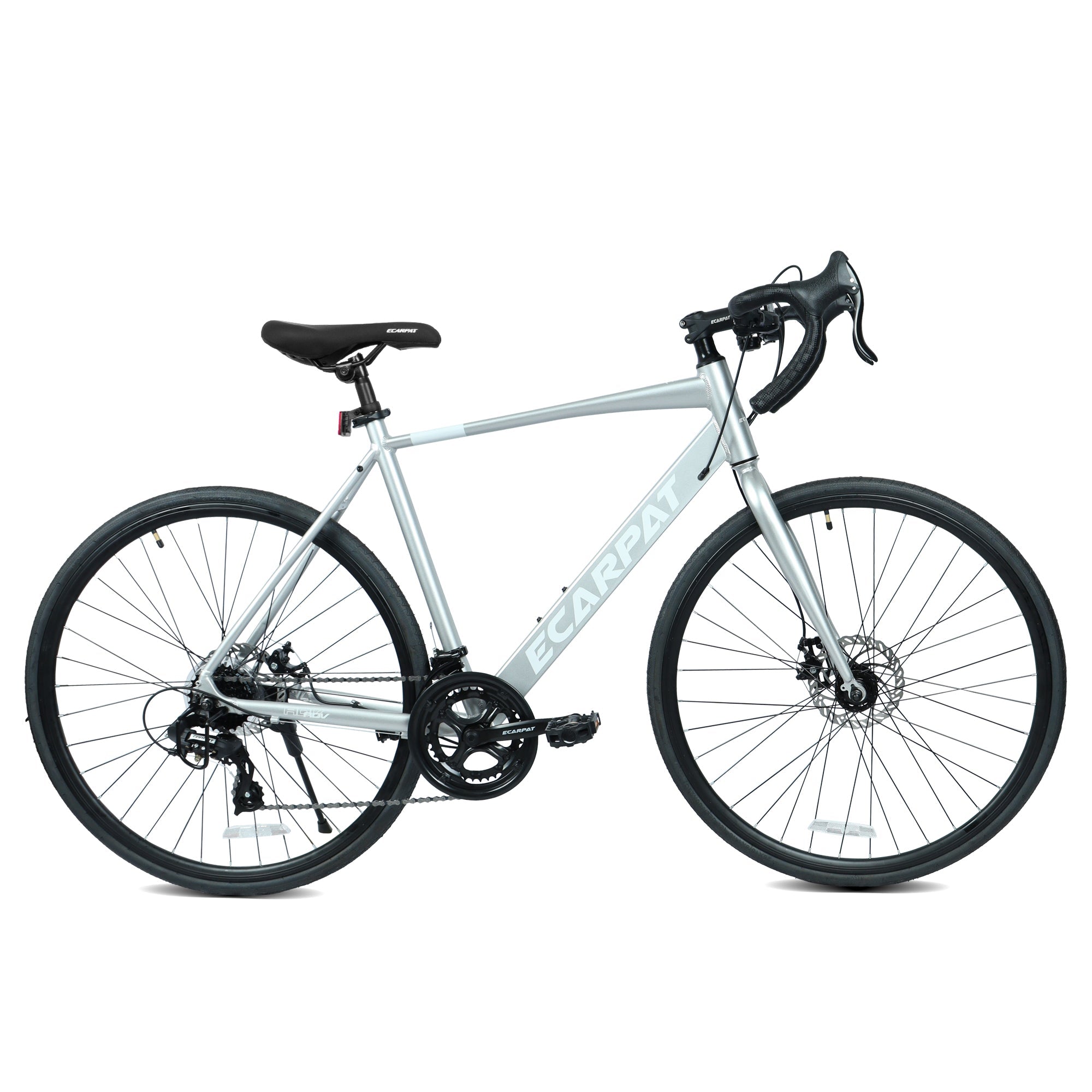 700C Road Bike - Lightweight Aluminum Frame, 16-Speed & Dual Disc Brakes