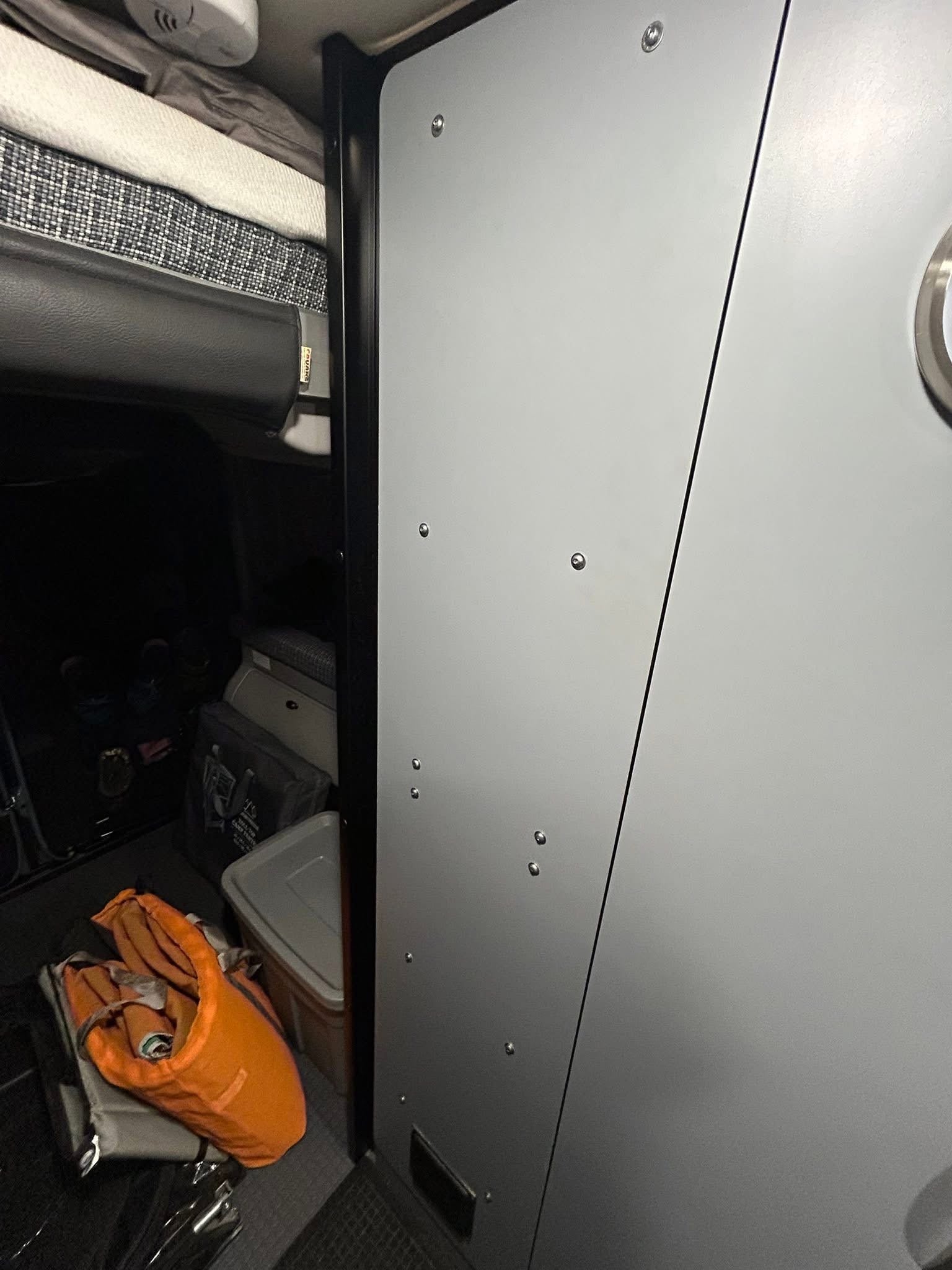 The Original Revel Shower Door MOLLE Panel by FreedomVanGo