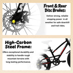 20” Kids Mountain Bike – TrailKid | Front Suspension | 7-Speed | Black