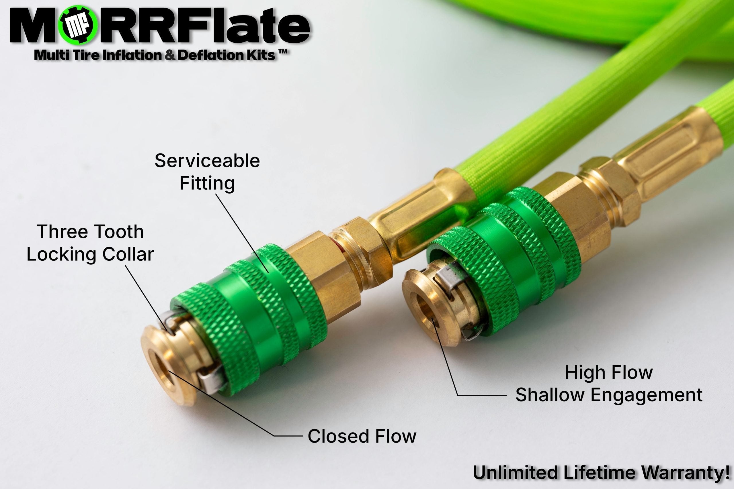 MORRFlate Braided Duo: 2-Tire Hose Kit, 13ft Hoses