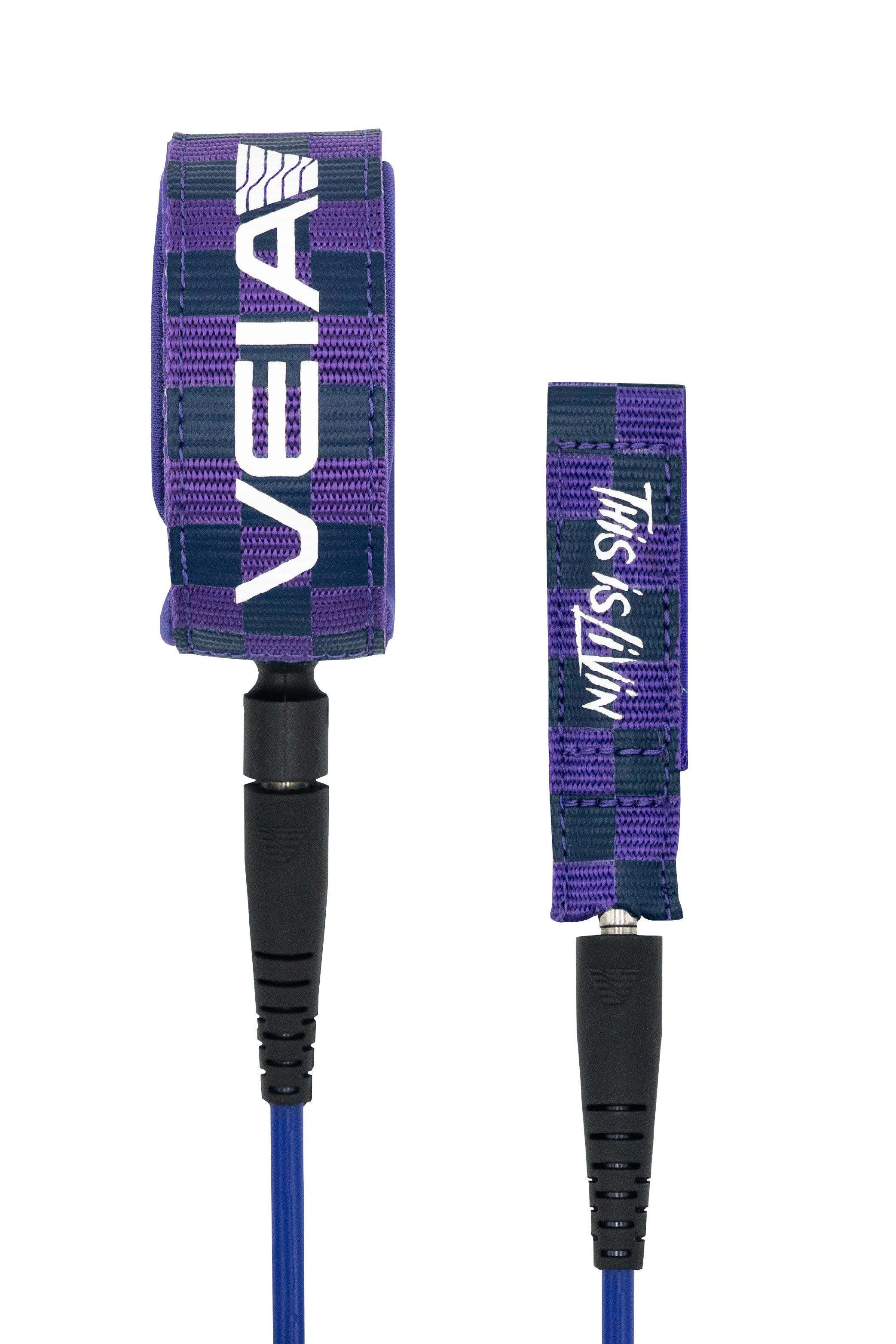 THIS IS LIVIN' x VEIA Explorer 7' Leash - Blue Checkered