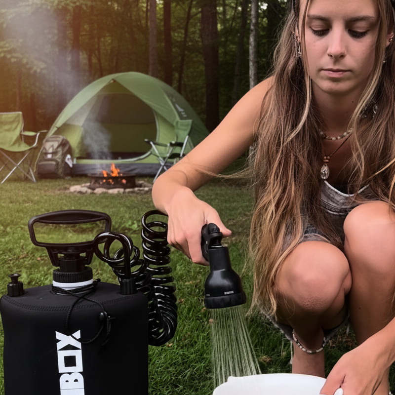 BeachBox Portable Outdoor Shower Tank - Elevation