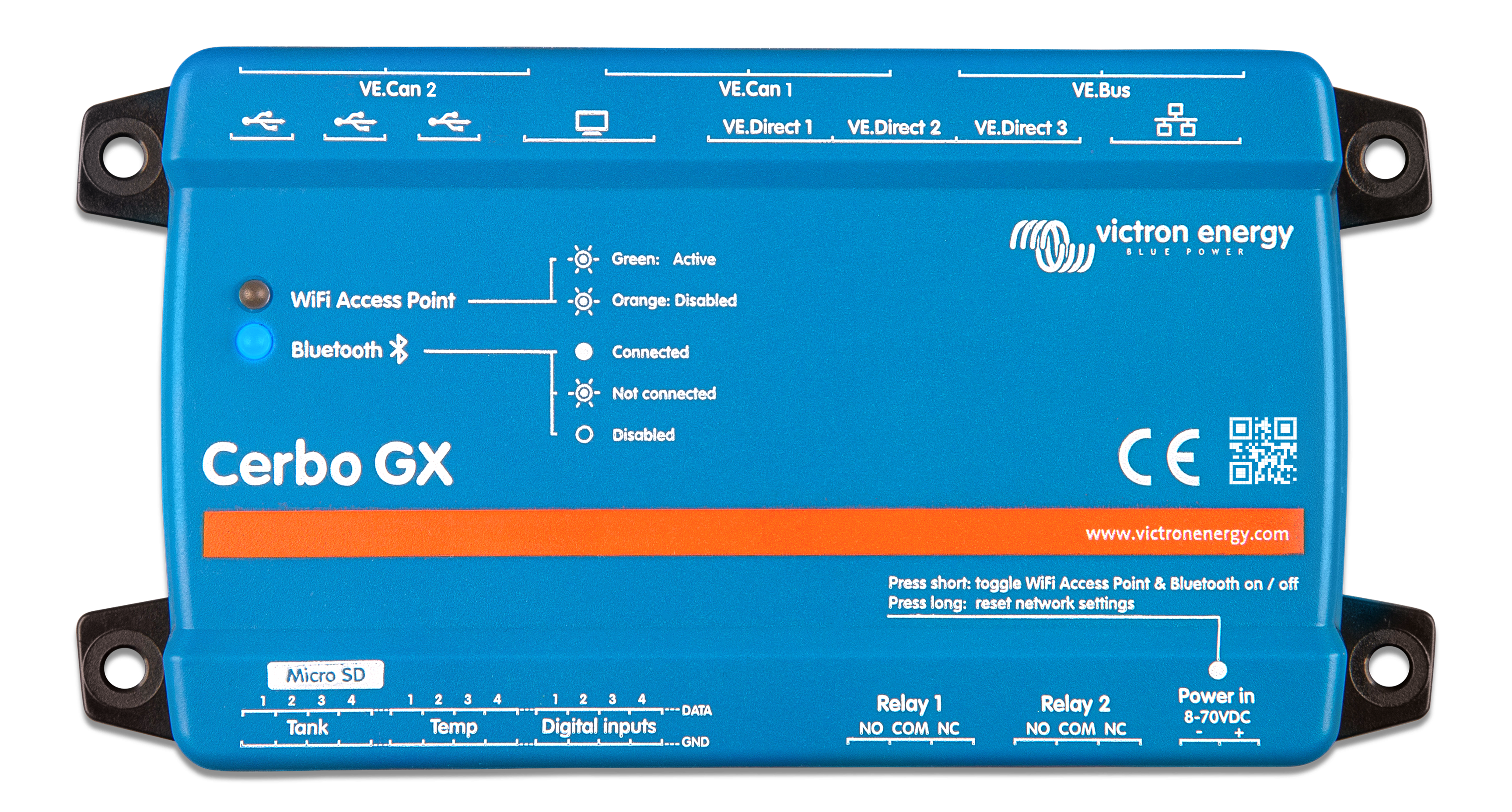 Victron BPP900451100 Cerbo GX MK2 Hardware revision 2 with two VE.Can ports