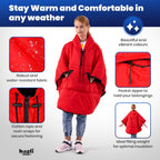 Wearable Poncho Blanket | Hooded Windproof Stadium Blanket | Camping & Outdoor for Men & Women