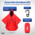 Wearable Poncho Blanket | Hooded Windproof Stadium Blanket | Camping & Outdoor for Men & Women